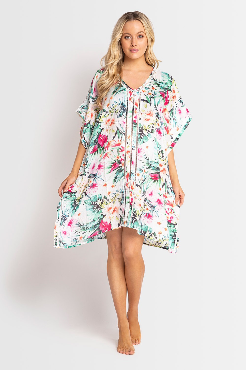 Jantzen Summer Vee Neck Kaftan White