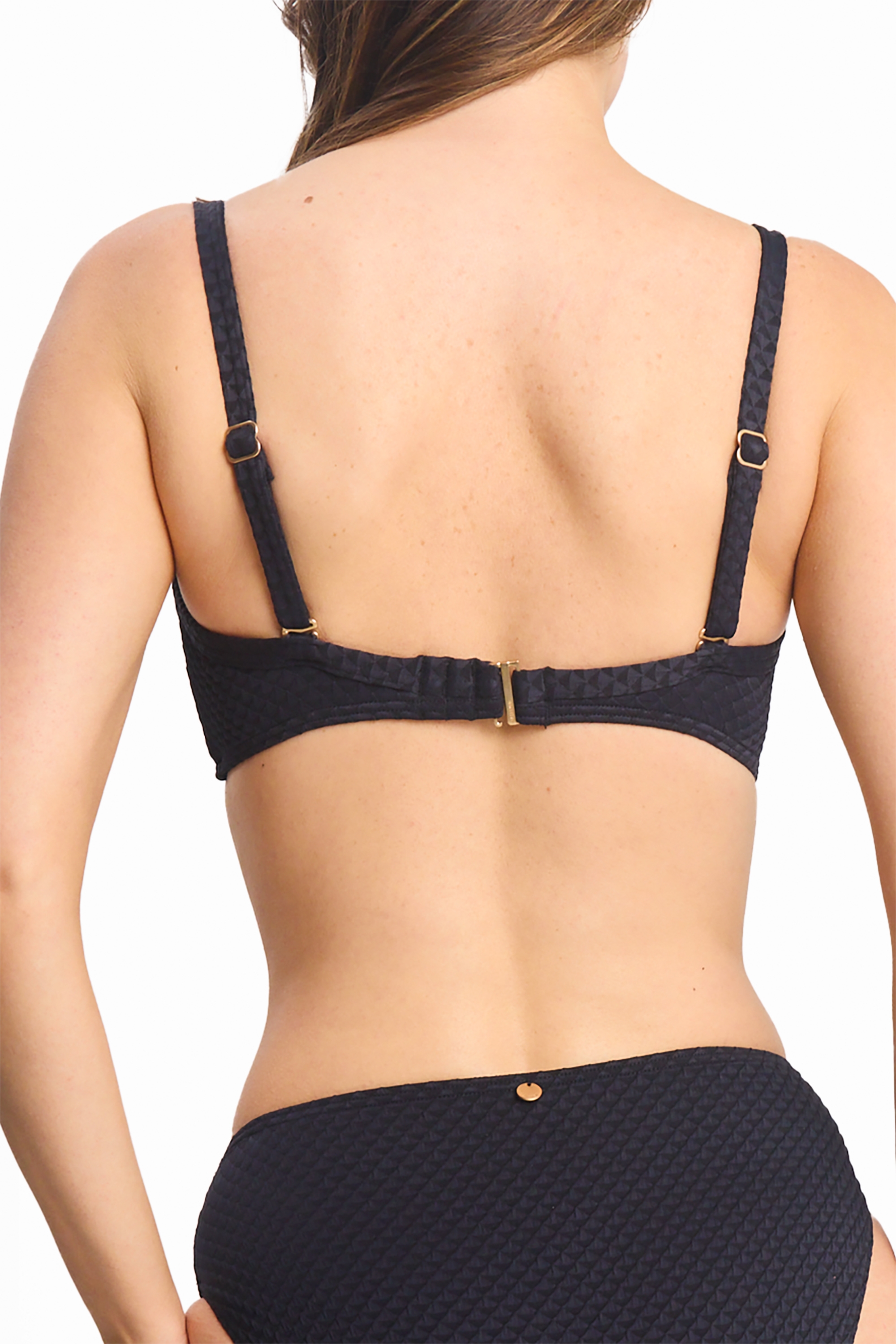 Timeless Twist Front Bralette-Black