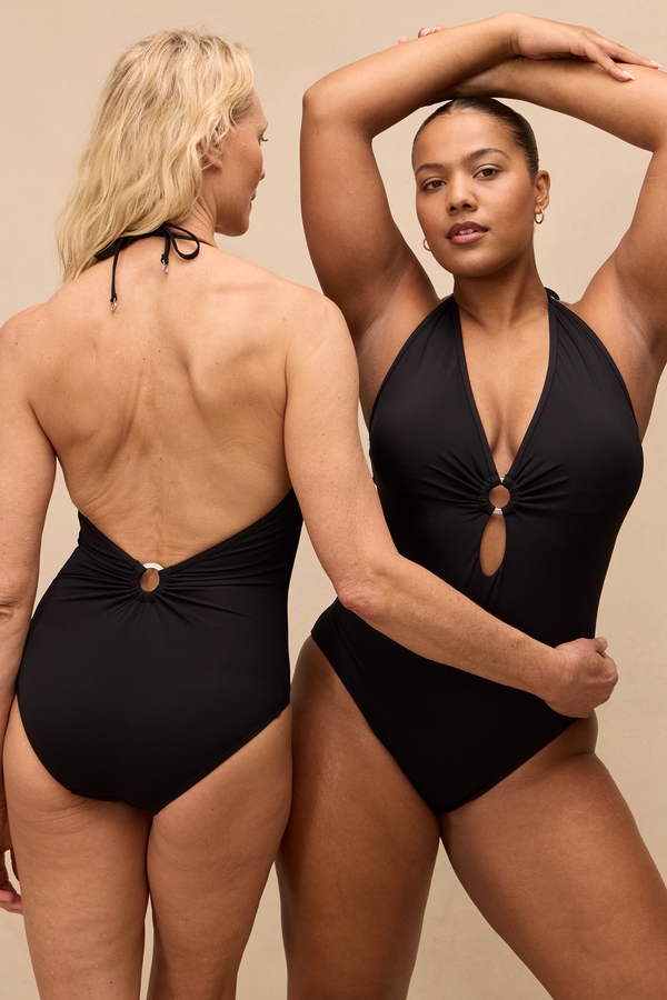 Basix Double Ring One Piece Black
