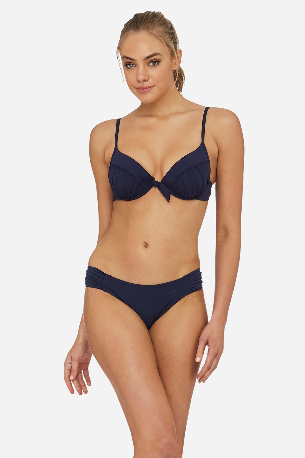 Basix Gathered Side Pant-Ink