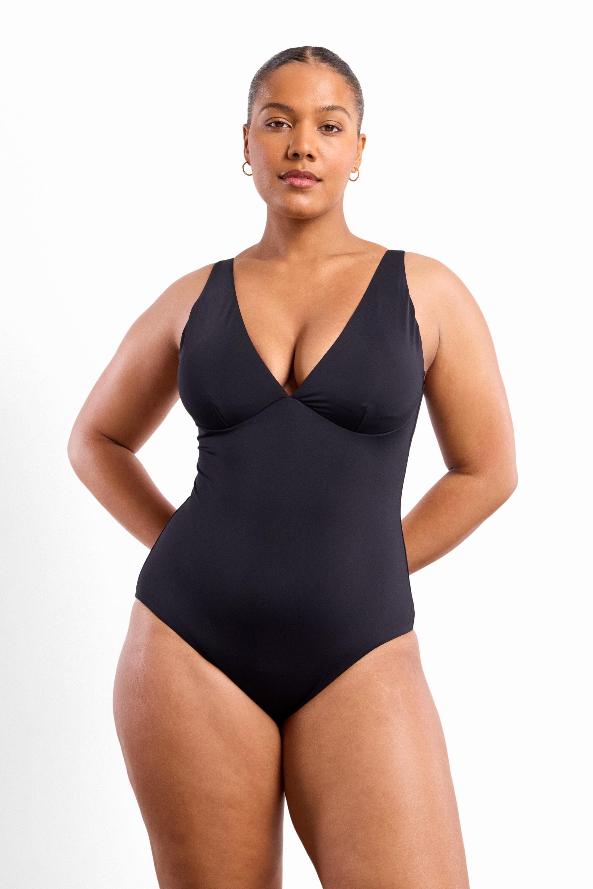 Basix DD-E Underwire Tri One Piece-Black