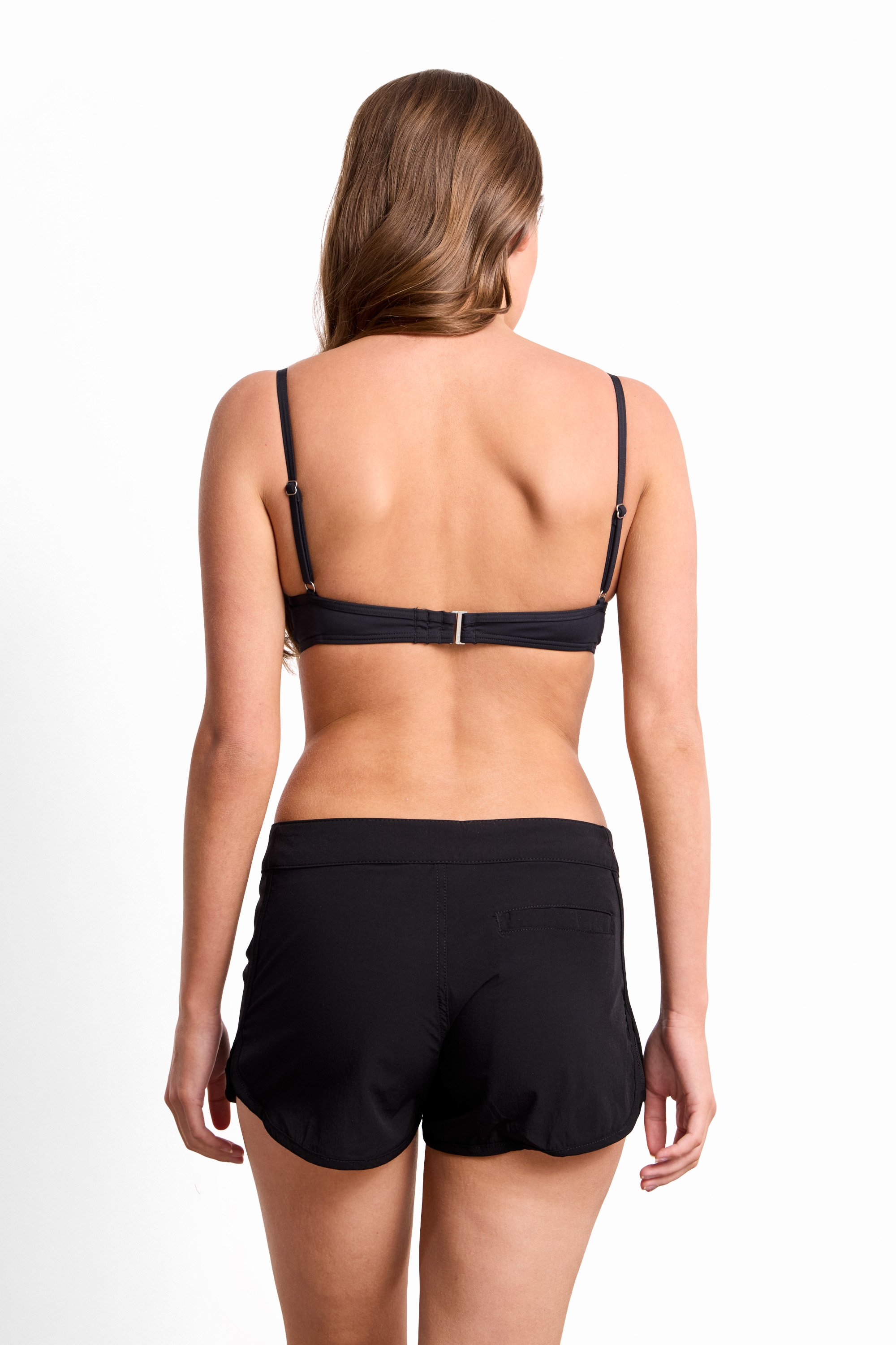 Basix Short 4-Way Stretch Boardshort-Black