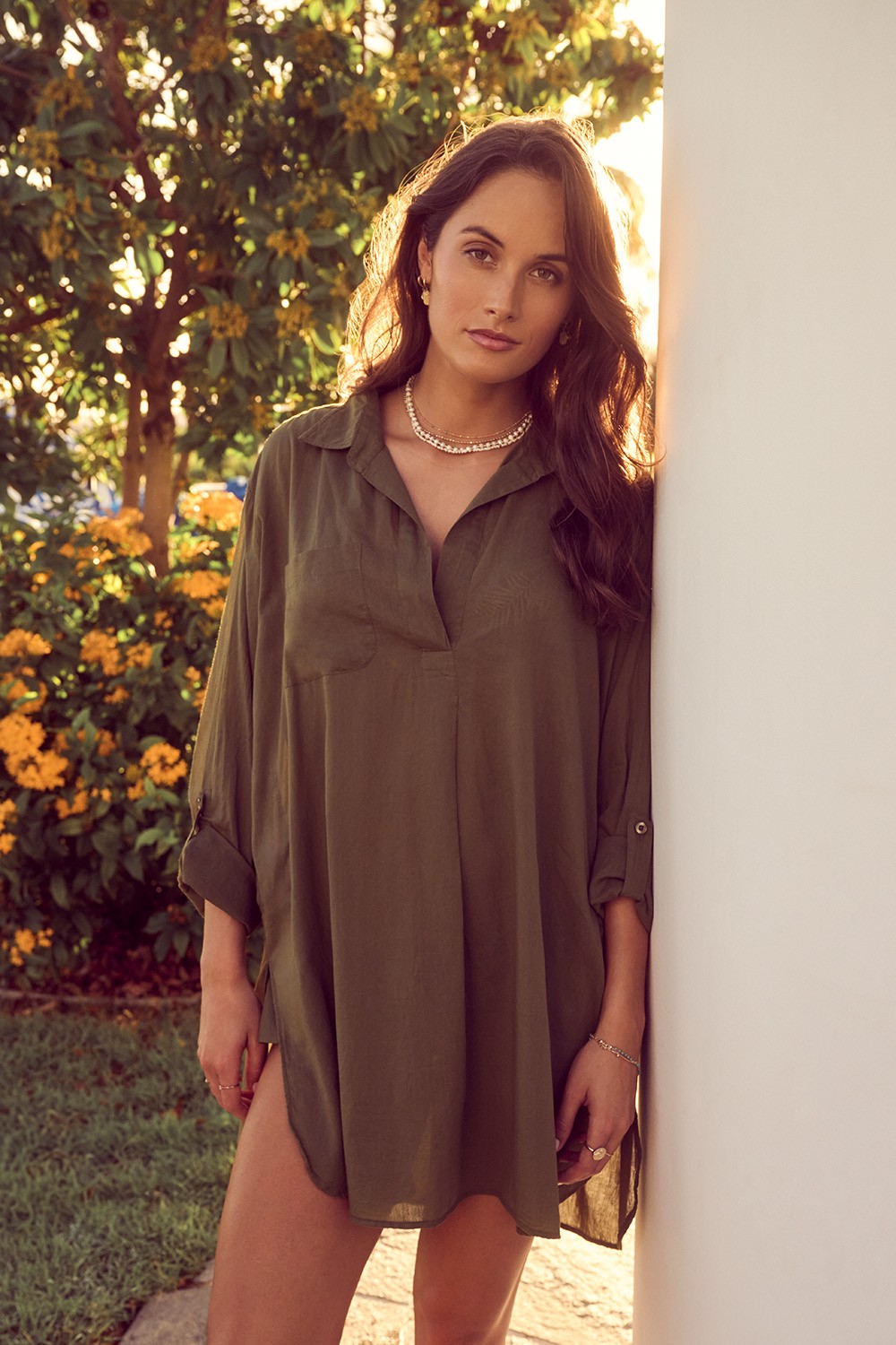 Basix Classic Painter Shirt-Khaki