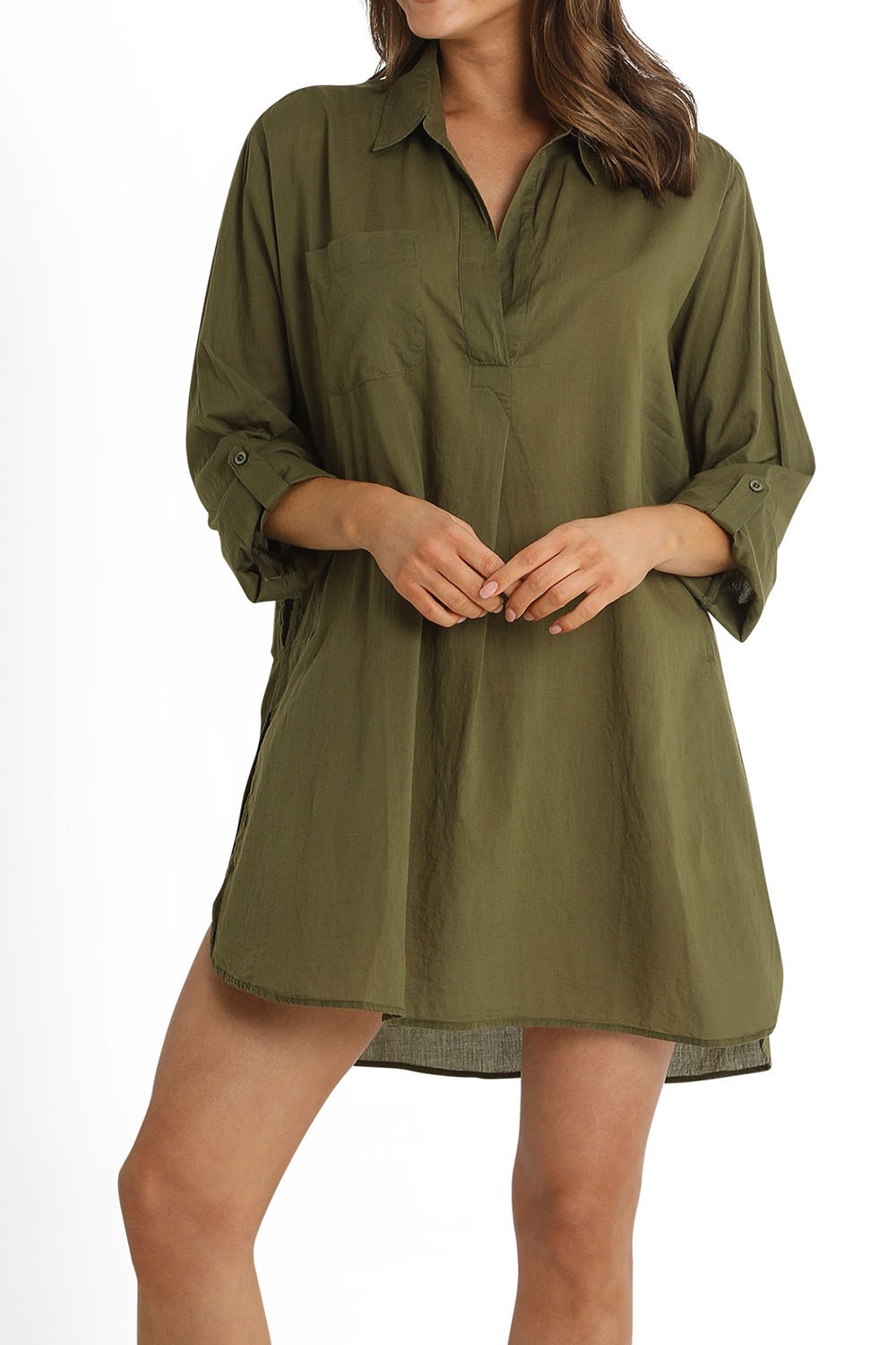 Basix Classic Painter Shirt-Khaki