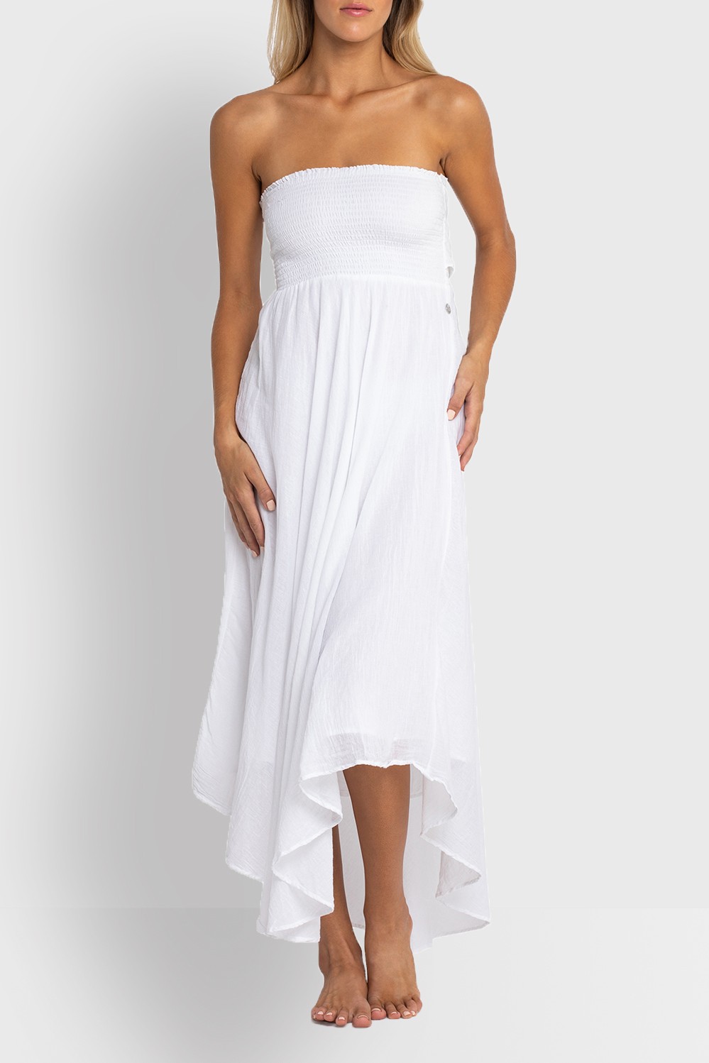 Sunseeker Basix Wrap Bandeau Dress White